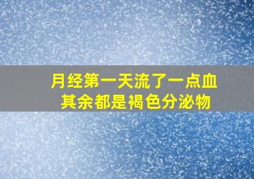 月经第一天流了一点血 其余都是褐色分泌物